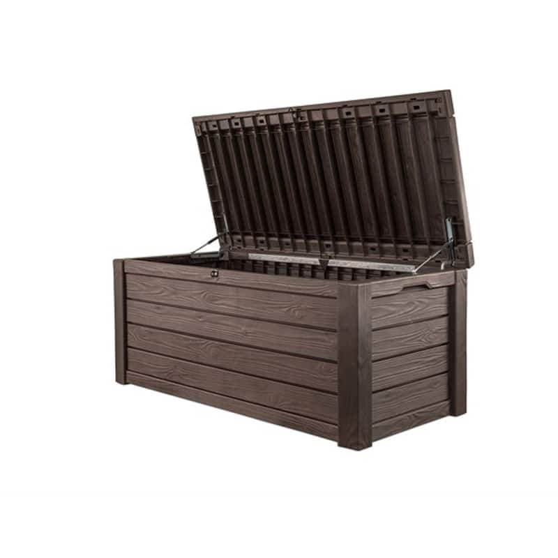 Keter Eastwood Resin 150-gallon Storage Deck Box Organizer For Patio Lawn and Garden