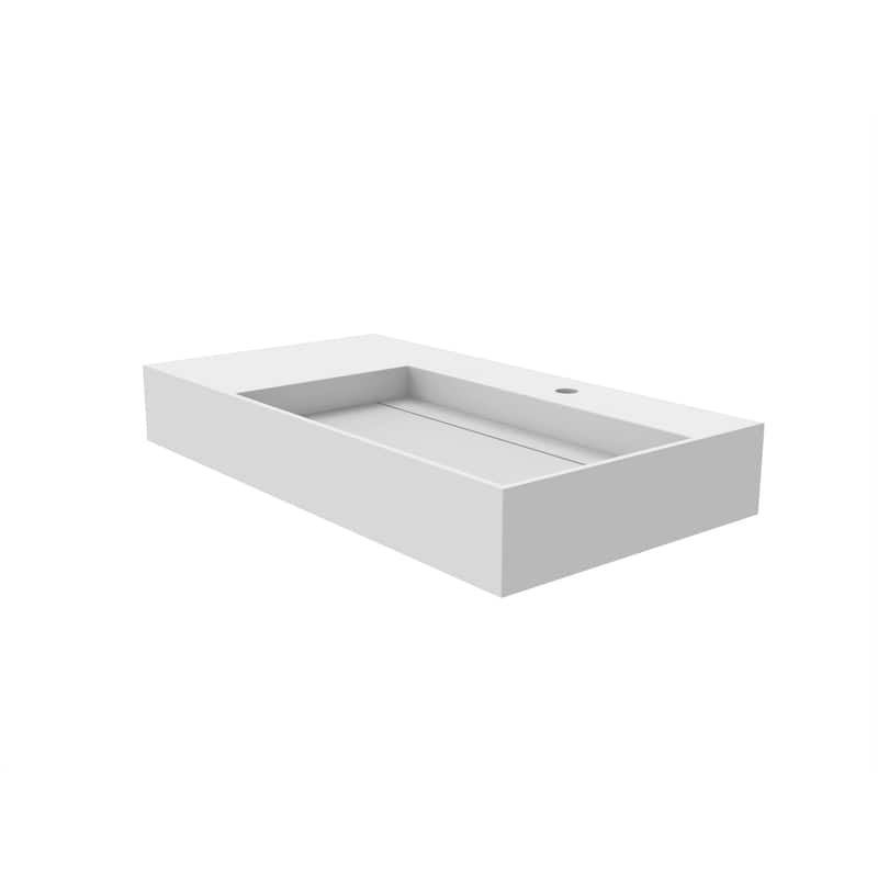Juniper Stone Solid Surface Wall-mounted Vessel Sink