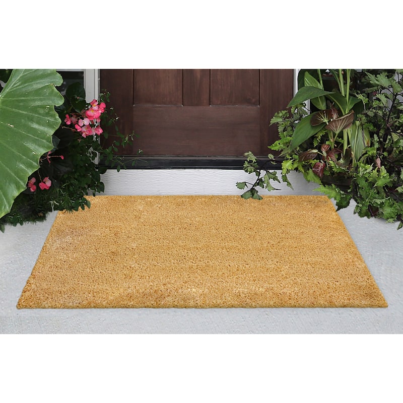 Liora Manne Natura Solid Outdoor Mat Natural - 18" x 30" - Natural