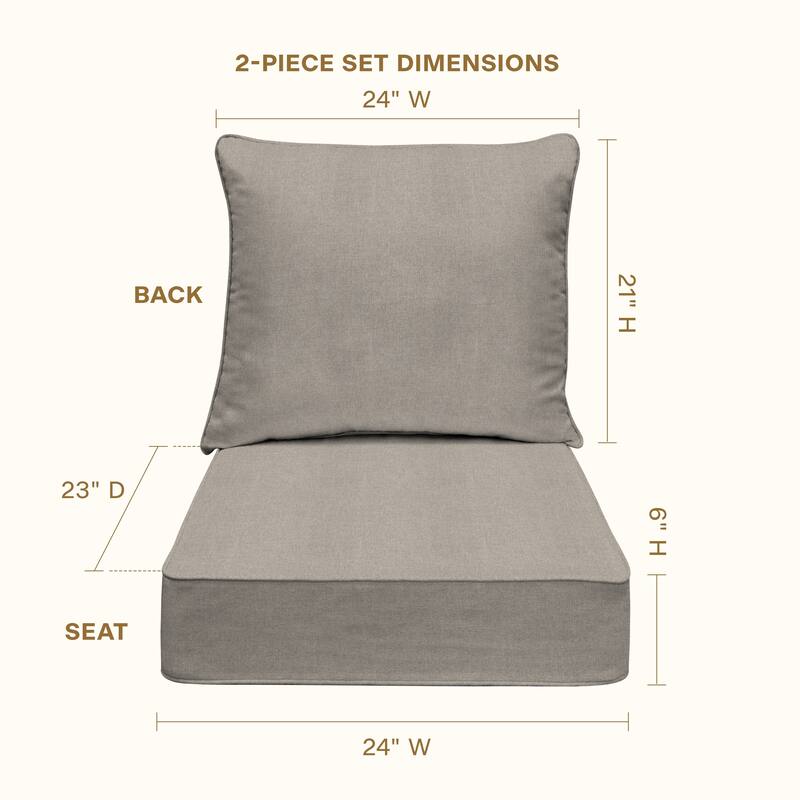 Outdoor Deep Seating Lounge Chair Cushion