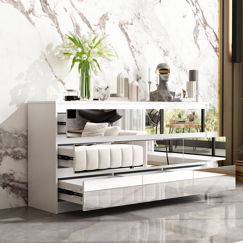 9 Drawer Dresser White Dresser Chest Drawer Storage Organizer Cabinet