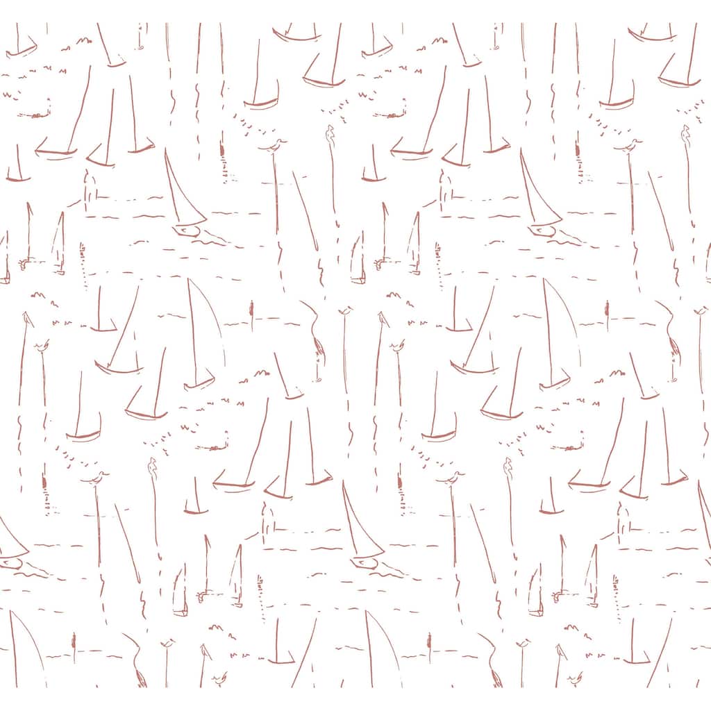 York Wallcoverings Vermillion Coast Vermillion Wallpaper