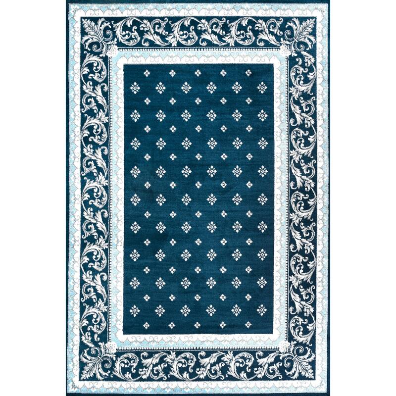 JONATHAN Y Marrakesh French Border Area Rug - 3 X 5 - Navy/Blue