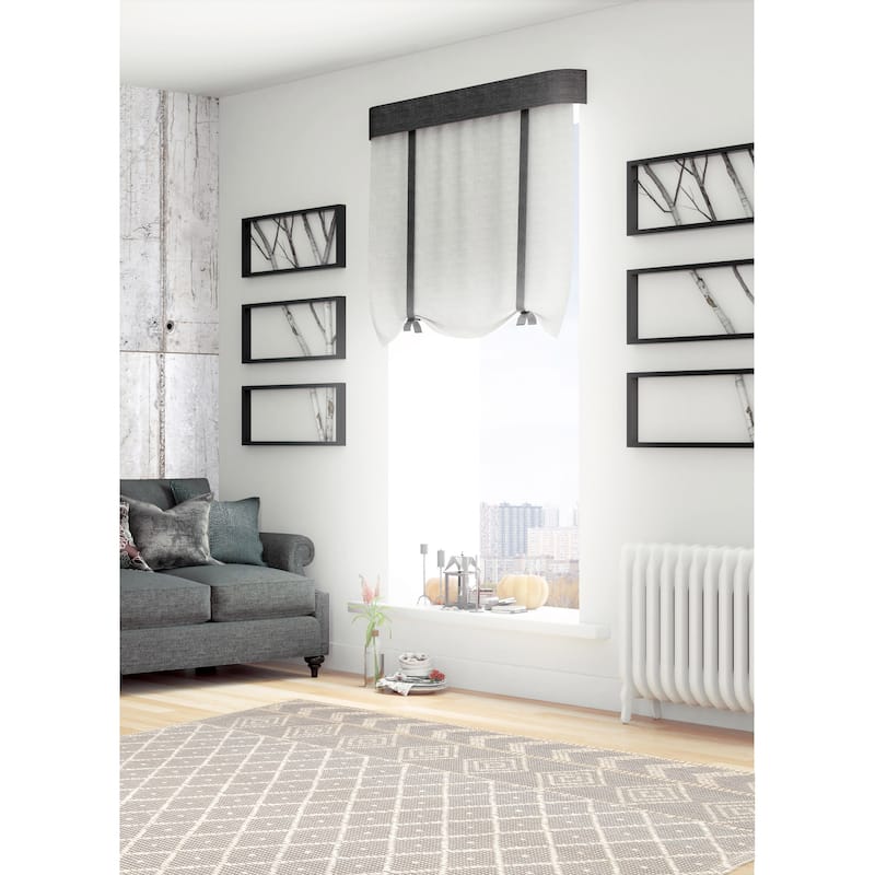 ECARPETGALLERY Braid weave Sienna Grey Wool Rug - 6'1 x 8'11