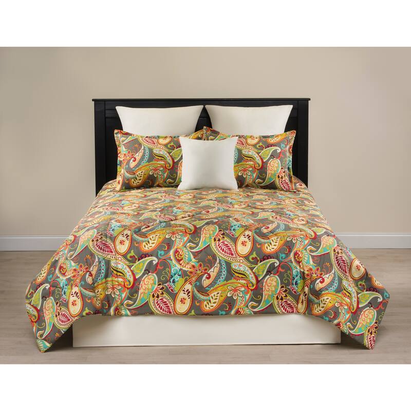 Whimsy grey paisley daybed set