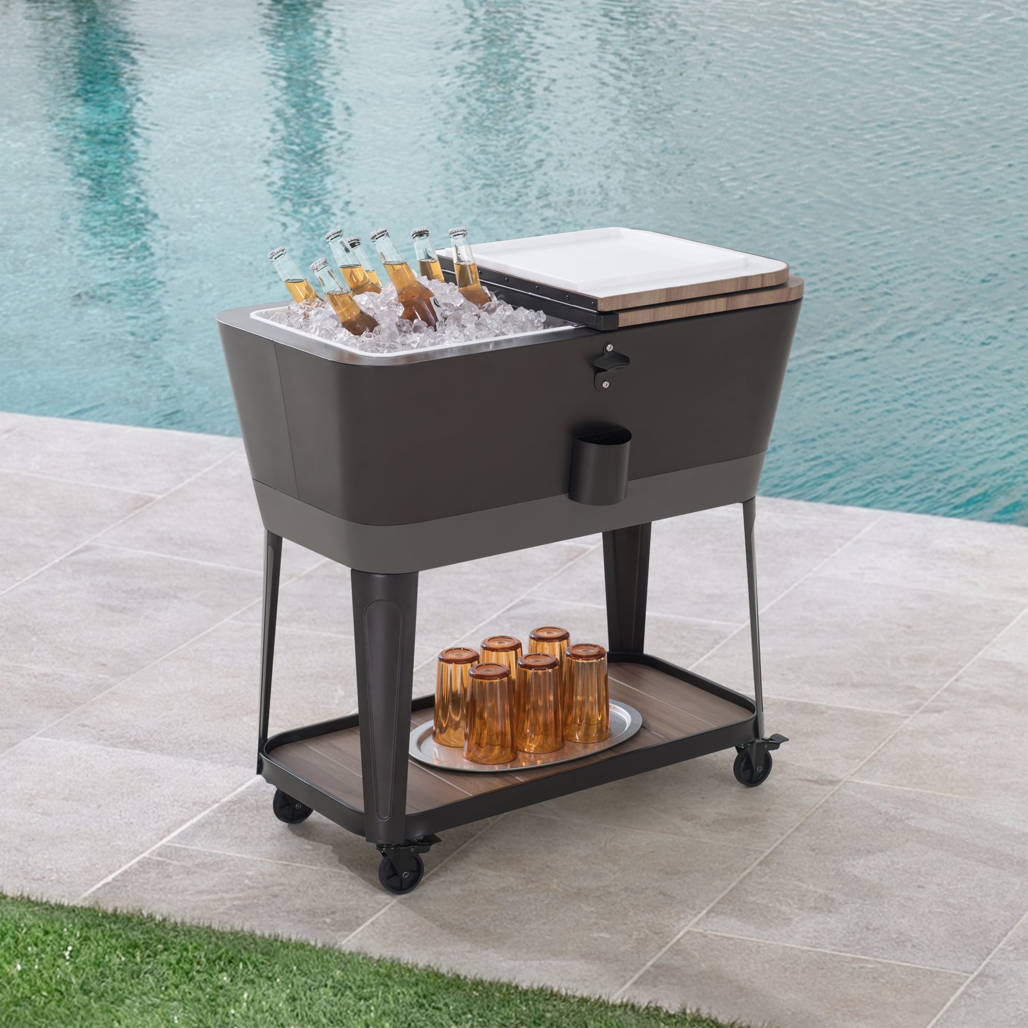 Metal best sale patio cooler