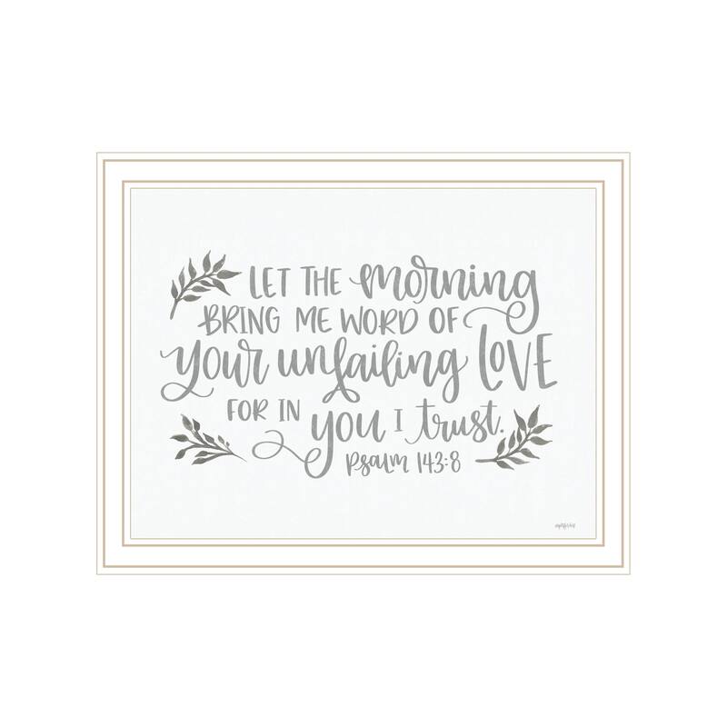 TrendyDecor4U "Your Unfailing Love" Framed Print Wall Art - White