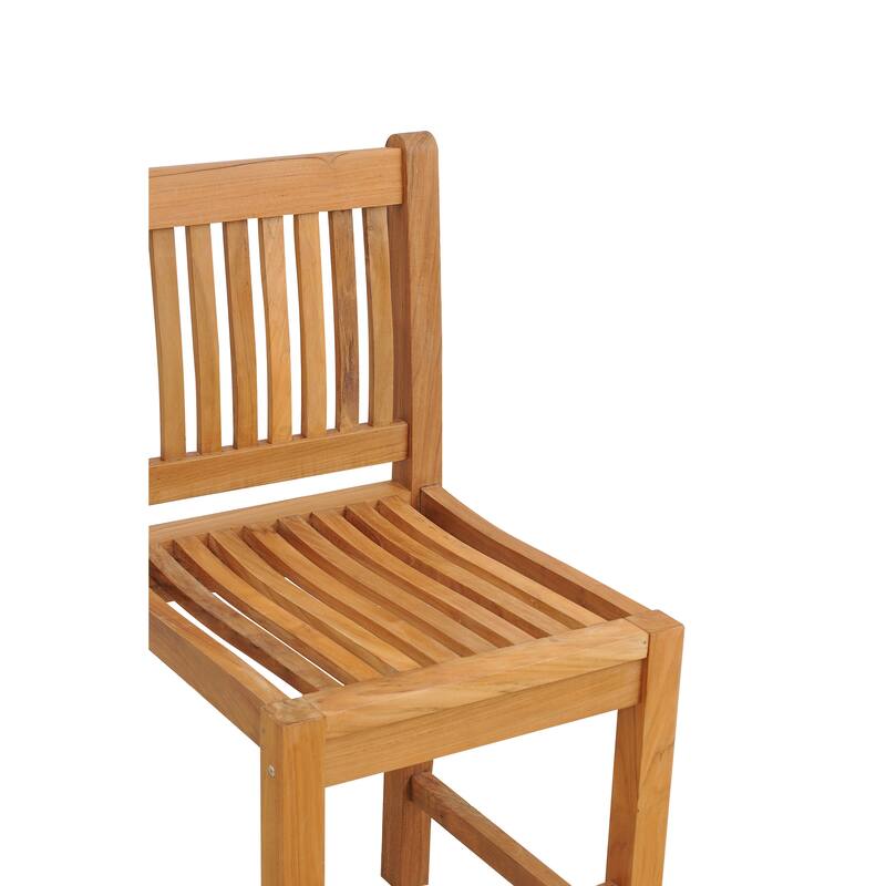 Teak Wood Elzas Counter Stool without Arms