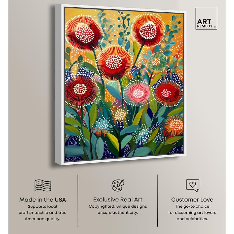 Vivid Flora I Canvas by Art Remedy