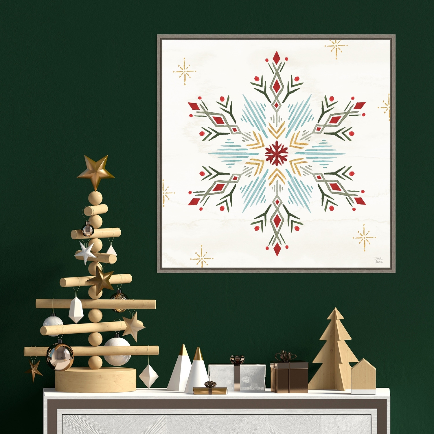 人気ランキング1位～（売れ筋商品） by XII Moment Winter Dina 22 x 22 - Framed Art Canvas June その他