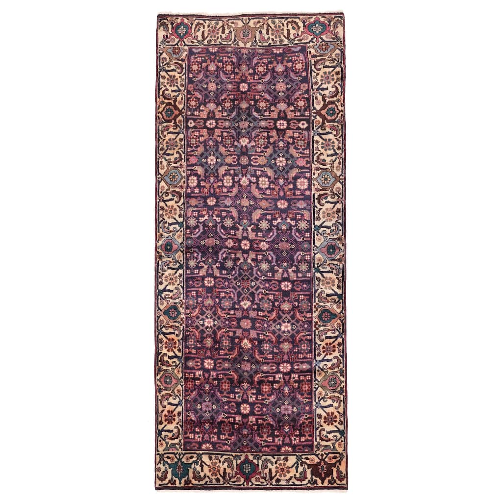 ECARPETGALLERY Hand-knotted Andelz Dark Navy Wool Rug - 3'9 x 9'6