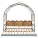 preview thumbnail 44 of 56, Wood Twin Size Bed Frame with Arched Roof, Floor Bed with Light and Curtain, Pull-out Kids Bed for Girls Boys Bedroom