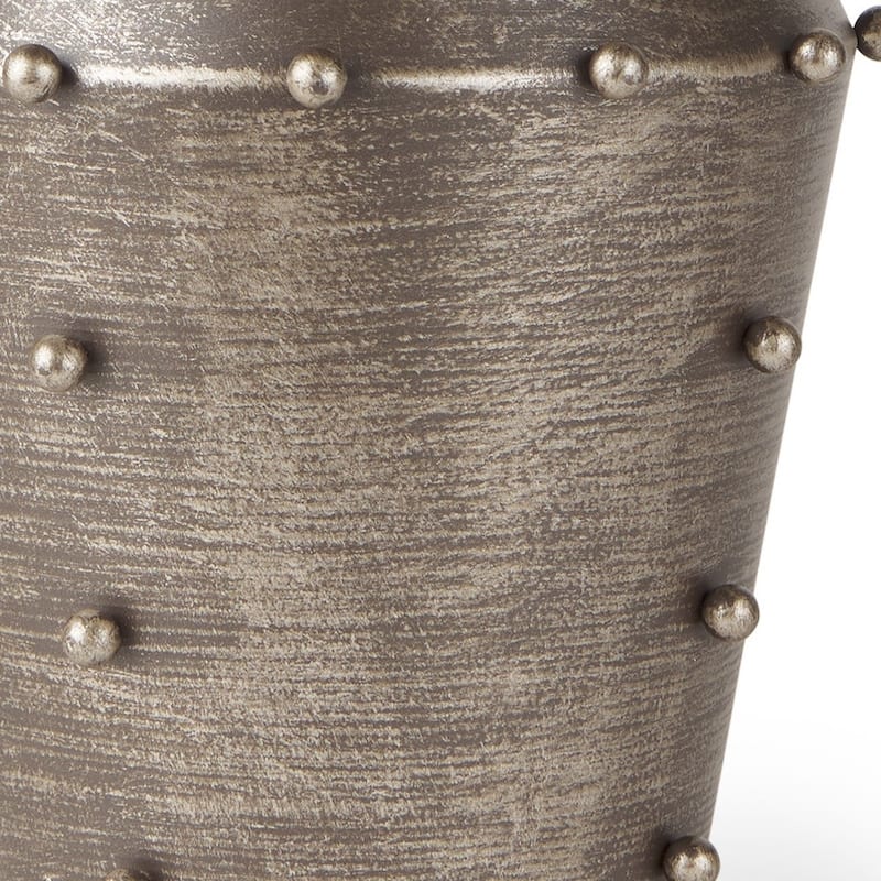 9" Silver Metal Table Vase - 7.09