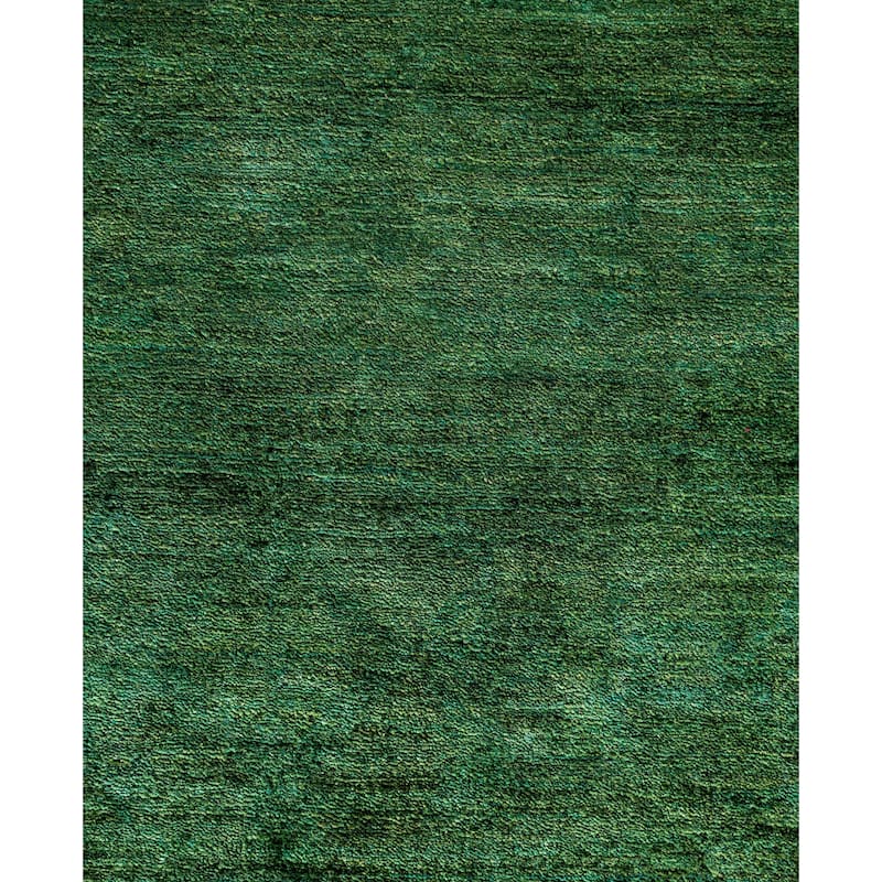 Overdyed One-of-a-Kind Hand-Knotted Area Rug - Green - 12' 1" x 15' 8"