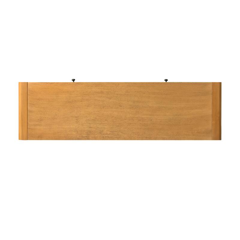 55" Farmhouse Console Table with Drawers & Shelf