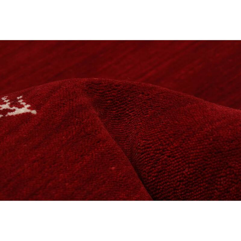 Kashkuli Gabbeh Red Rug 2'7" x 9'6" - 2'7 x 9'6