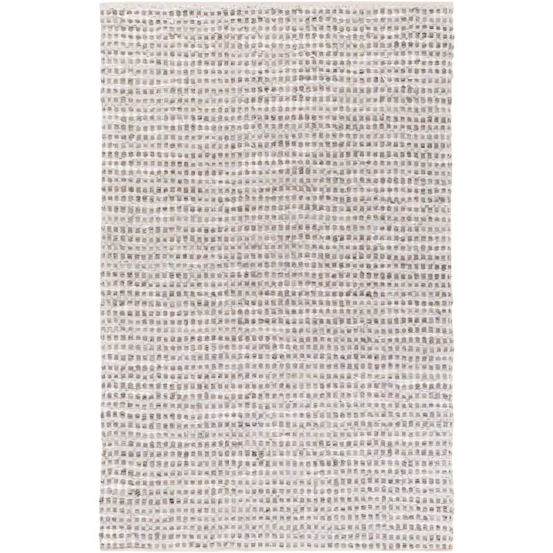 Hand-Woven Canoas Cotton/Leather Area Rug (9' x 13')