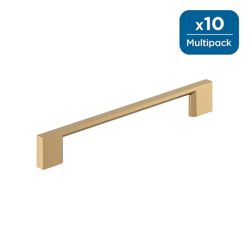 Amerock Cityscape Cabinet or Furniture Pull - 6-5/16 inch (160mm) Center-to-Center - Champagne Bronze