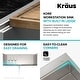 preview thumbnail 55 of 136, KRAUS Kore Workstation Drop-In Stainless Steel Kitchen Sink