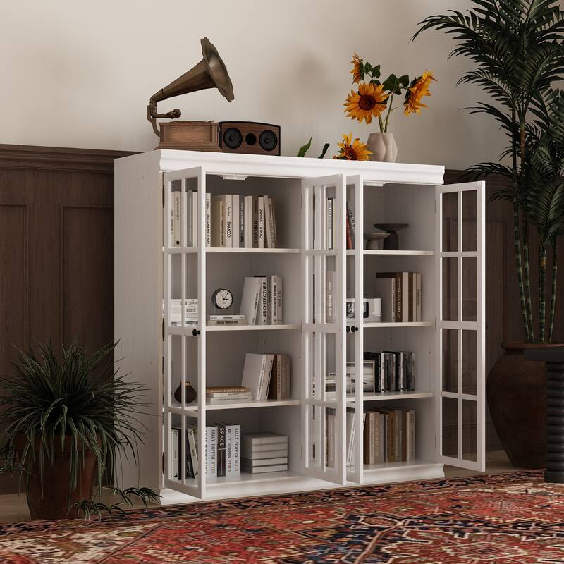 Versatile and Well-Crafted 2-Door Storage Solution Bookshelf Boocase