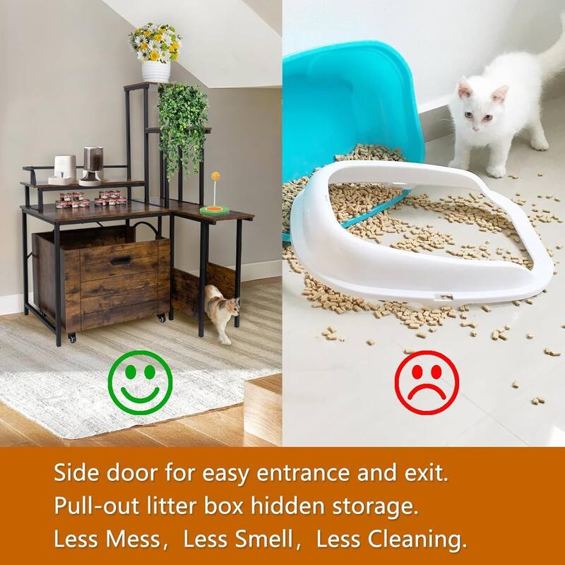 Litter Box Enclosure Cat Tree