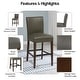 preview thumbnail 12 of 78, NPD Furniture Milton Bonded Leather Counter Stool