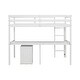 preview thumbnail 30 of 28, Kid Bed Frame Wood Twin Loft Bed with Under-bed Built-in Desk and Storage Cabinet