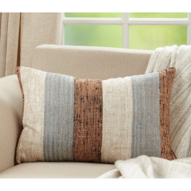 Banded Design Throw Pillow