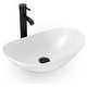 preview thumbnail 3 of 77, Eclife Artistic Vessel Sinks for Bathroom Vanity Tempered Glass Ceramic Basin