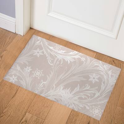 NEUTRAL SNOWFLAKE Indoor Floor Mat By Kavka Designs