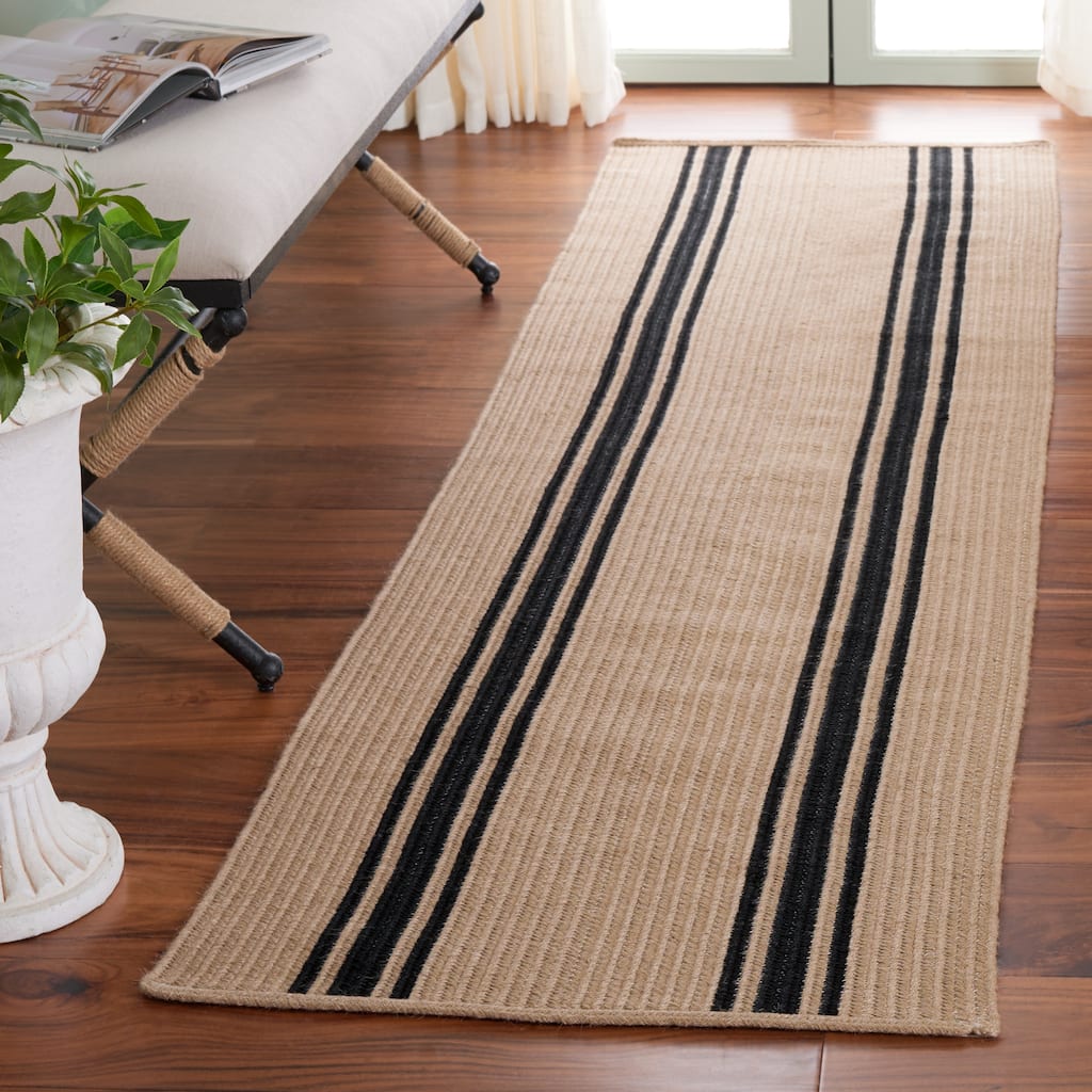 SAFAVIEH Handmade Braided Francis Stripe Jute Reversible Rug