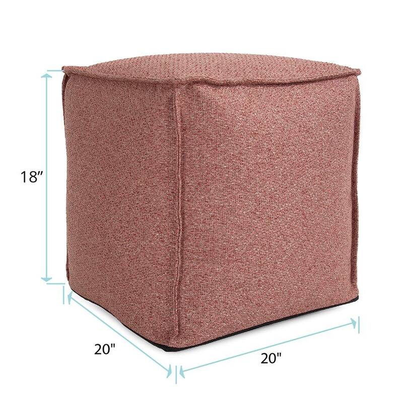 Allan Andrews Square Pouf Panama Rose