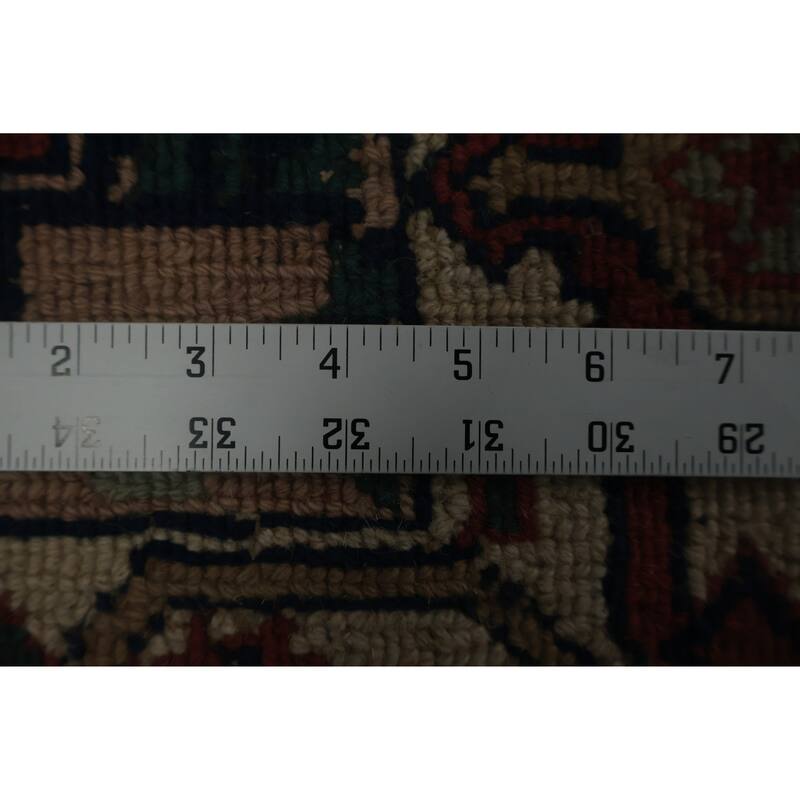 Hand Knotted Oriental 100% Wool Carpet Traditional Geometric Navy Blue & Blues Sumak Area Rug - 11' 11'' X 9' 0''