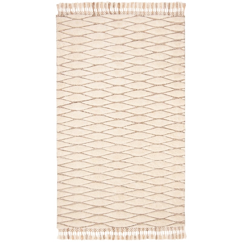SAFAVIEH Handmade Casablanca Shag Yanina Tribal Wool Rug