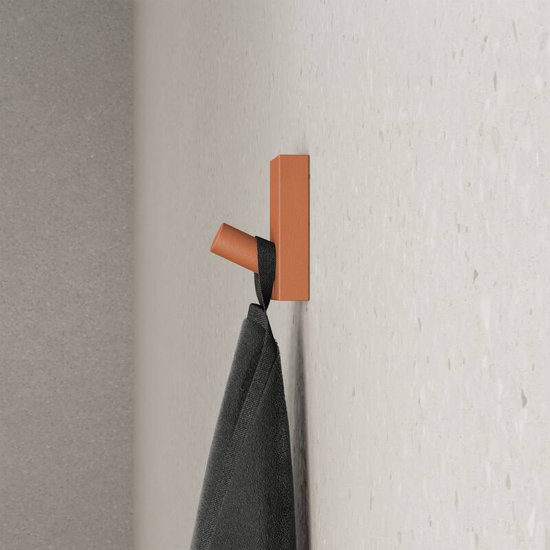 Monaco Concrete Bathroom Robe Hook In Terracotta