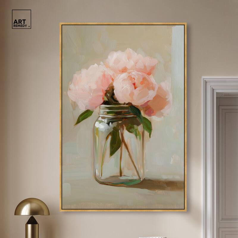 Jar of Petals Canvas by Art Remedy