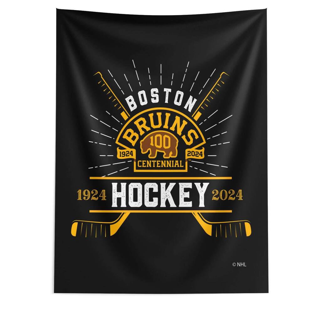 100th Anniv Fanatic Boston Bruins Printed Wall Hanging - 50" x 60"