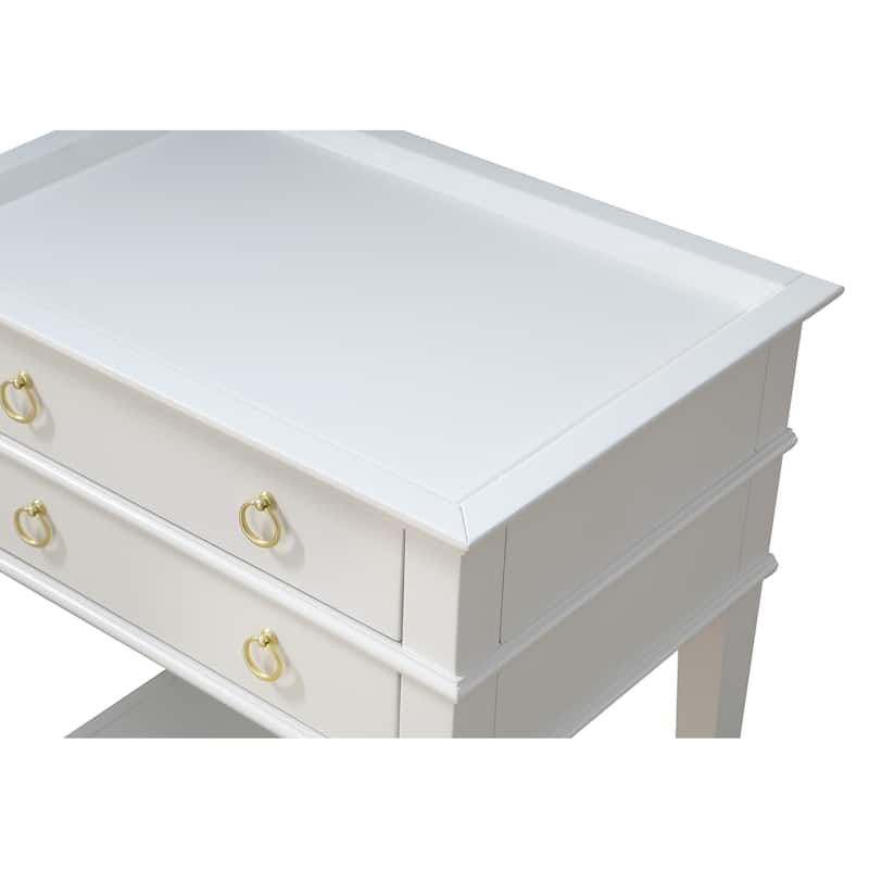 Collette 2-Drawer Tray Top Nightstand by Greyson Living