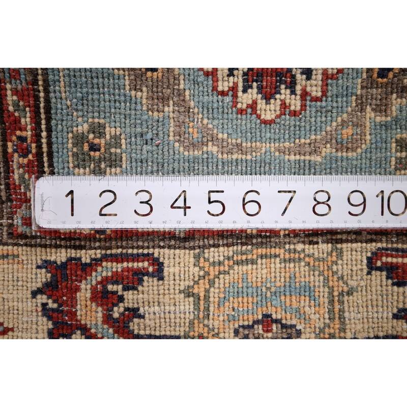 Light Blue Floral Kazak Oriental Runner Rug Hand-Knotted Wool Carpet - 2'1" x 5'11"