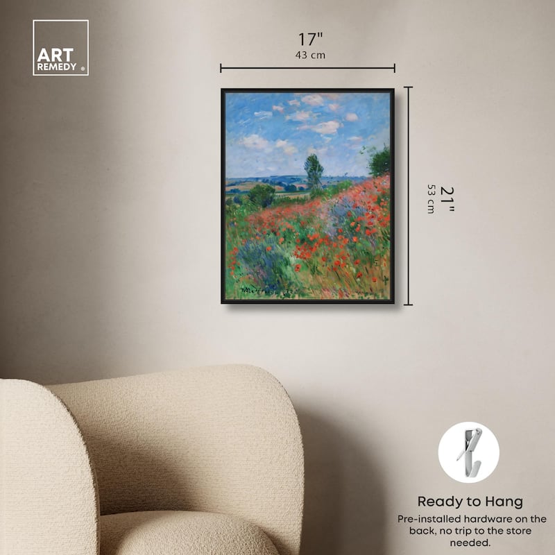 Blanket of Poppies II Canvas by Art Remedy