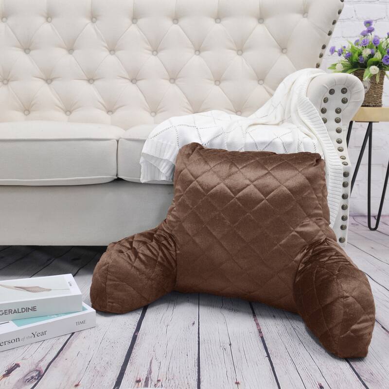 Velvet Do-It-Yourself Bedrest Reading Pillow Cover and Filling