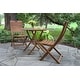 preview thumbnail 7 of 6, Eilaf 30" Folding Eucalyptus Bistro Table