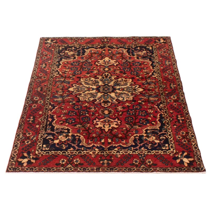 ECARPETGALLERY Hand-knotted Kayseri Vintage Red Wool Rug - 4'4 x 6'6