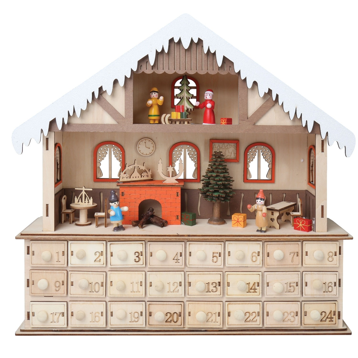 Shop Led Lighted Santa S Workshop Wooden Advent Calendar 24