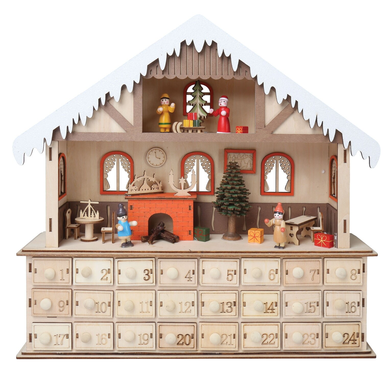 Tabletop Christmas Advent Calendar Cute Lovely Countdown Calendar Table
