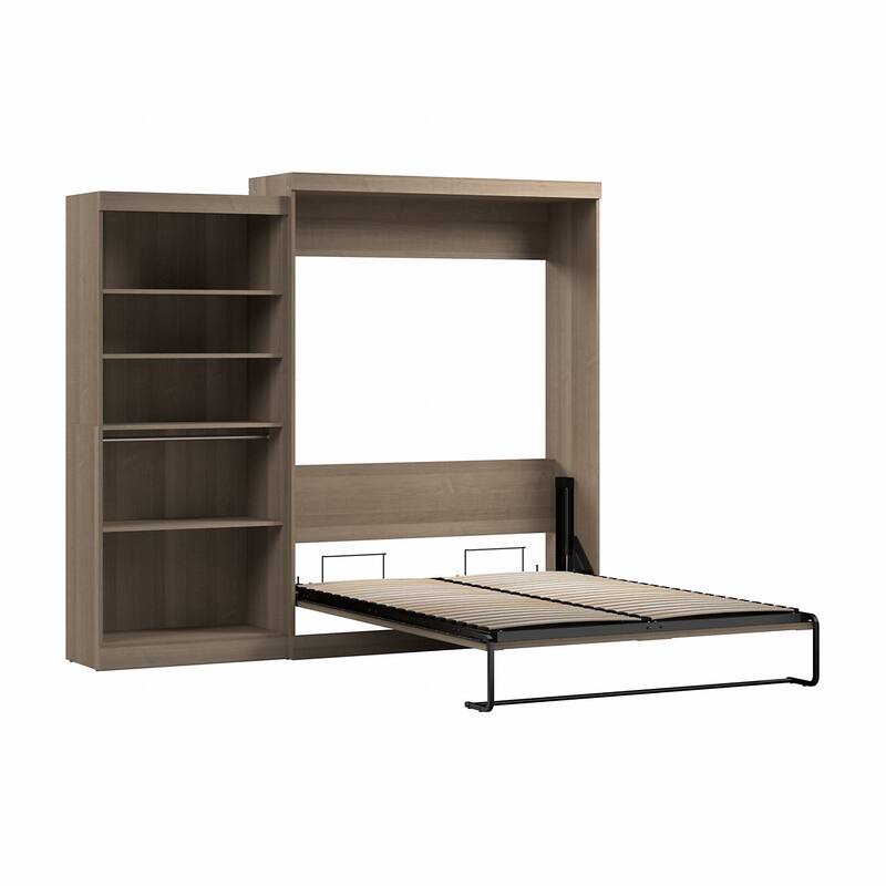 Pur Queen Murphy Bed with Closet Organizer (101W) by Bestar