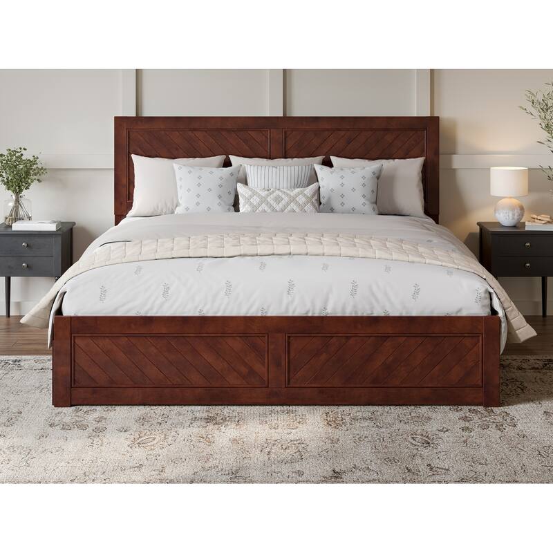 AFI, Canyon Platform Bed with Matching Footboard & Trundle