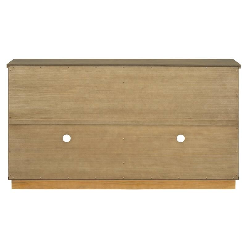 Spruce & Spring 4-Door Large Storage Buffet Cabinet with Glass Doors