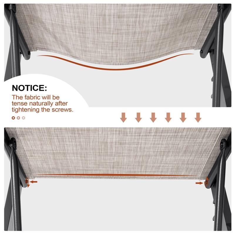 Outdoor Chaise Lounge Reclining Adjustable Chairs with Side Table Set