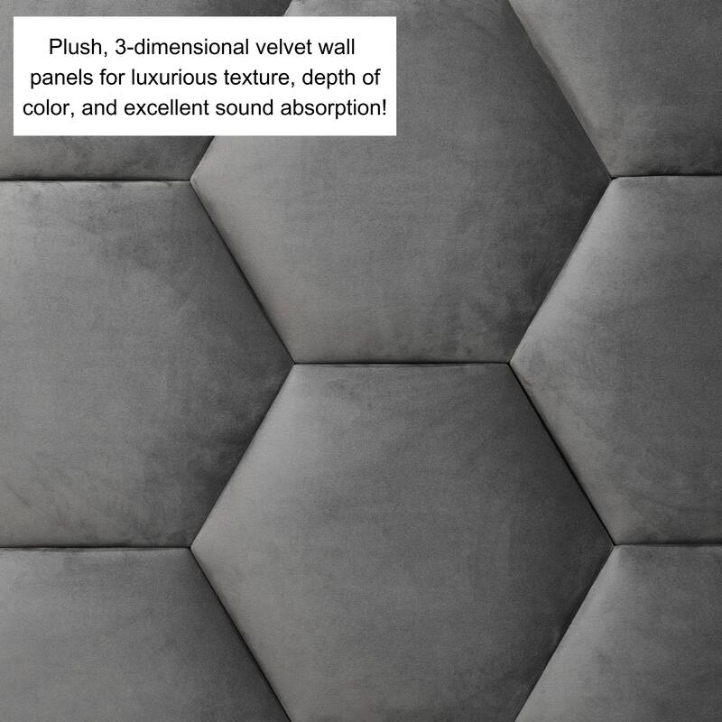Wall!Supply Luxury Velvet Textile Hexagon (2pc.)